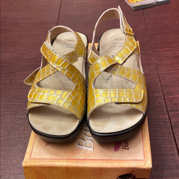 Barefoot Freedom Shoes - Barefoot Freedom Yellow Sandals with Ruffled Straps
